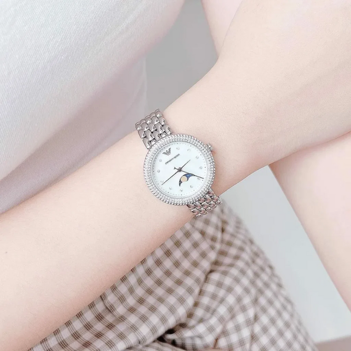 Emporio Armani Multifunction Stainless Steel Rosa Ladies Watch - AR11461 - Authentic