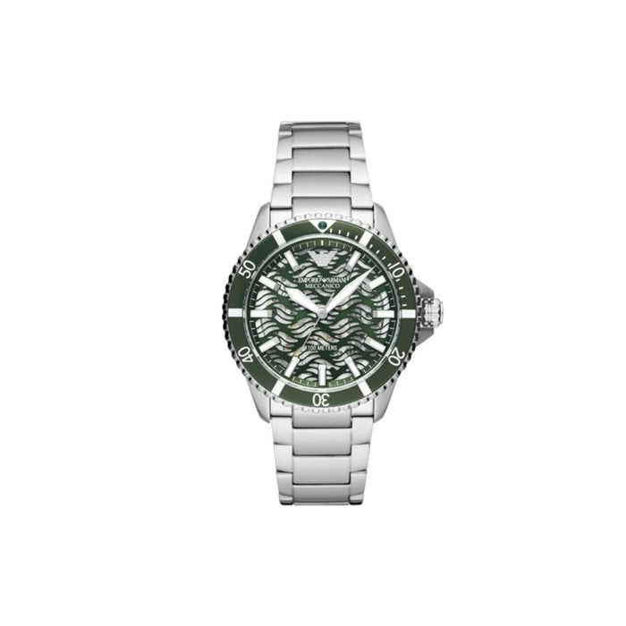 Emporio Armani AR60061 Analog Quartz Wristwatch Men's Green Dial Stainless Steel - Authentic