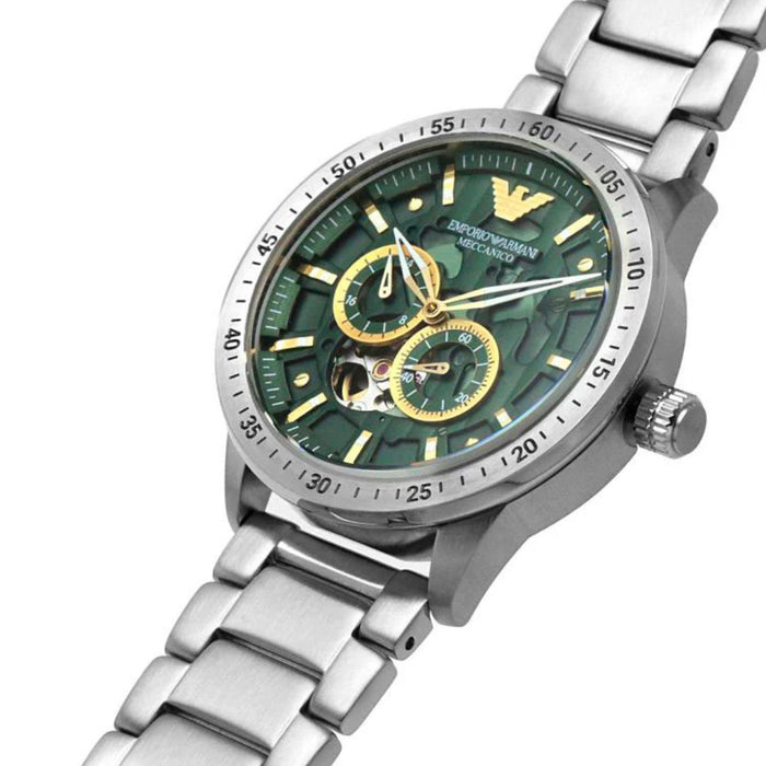 Emporio Armani AR60053 - Mario Meccanico Chronograph Watch - Authentic