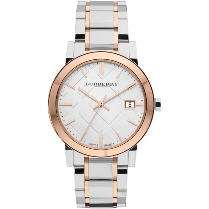 Burberry Two-Tone Rose Gold & Silver Stainless Steel Watch - BU9006 - Authentic
