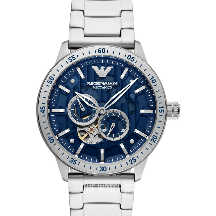 Emporio Armani Automatic Stainless Steel Mario Meccanico Watch - AR60052 - Authentic