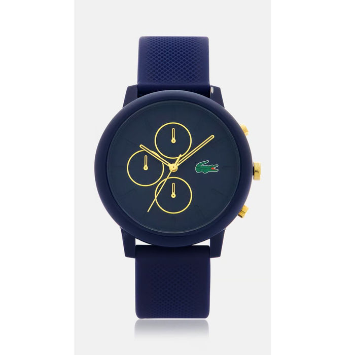 Lacoste Men's Analogue Quartz Watch with Silicone Strap Navy Blue 2011248 - Authentic