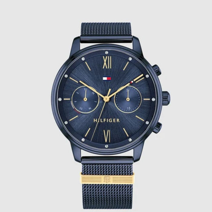 Tommy Hilfiger Women's Quartz Stainless Steel Blue Dial 38mm Watch - 1782305 - Authentic