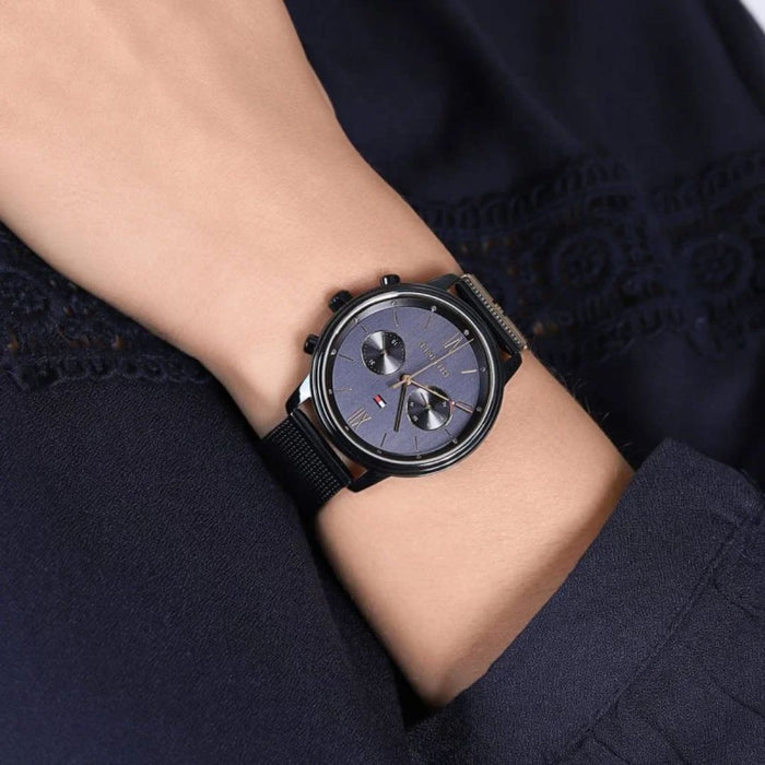 Tommy Hilfiger Women's Quartz Stainless Steel Blue Dial 38mm Watch - 1782305 - Authentic