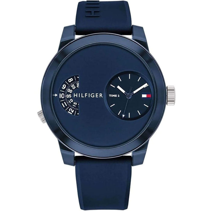 Tommy Hilfiger Dual Time Men's Watch – Navy Blue - 1791556 - Authentic