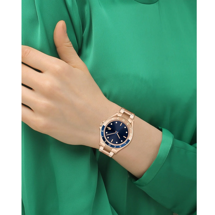 Lacoste Women Swing Watch, 38mm, Rose Gold - 2001268 - Authentic