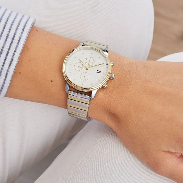 Tommy Hilfiger Women's Quartz Stainless Steel White Dial 38mm Watch 1781908 - Authentic