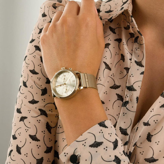 Tommy Hilfiger Blake Gold Mesh Ladies Multi-function Watch - 1782302 - Authentic