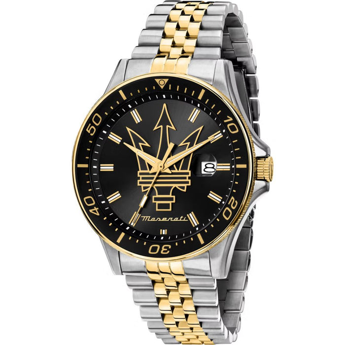 Maserati Successo Black & Gold Two-Tone Watch - R8853140009 - Authentic