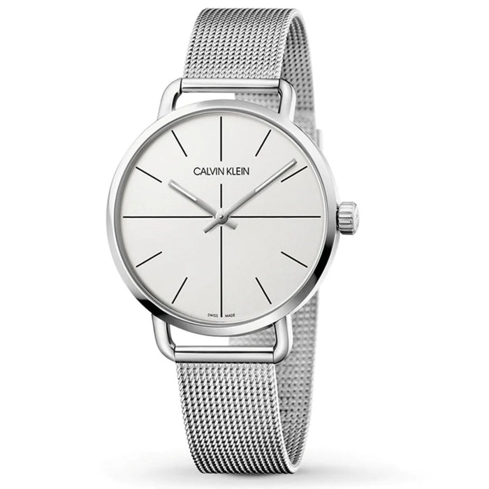 Calvin Klein City Even Mesh Watch – Silver Dial - k7b21126 - Authentic