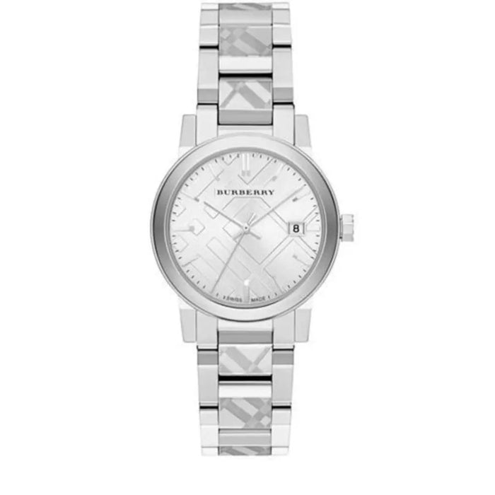 Burberry Gold Stainless Steel Check-Pattern Women Watch - BU9144 - Authentic
