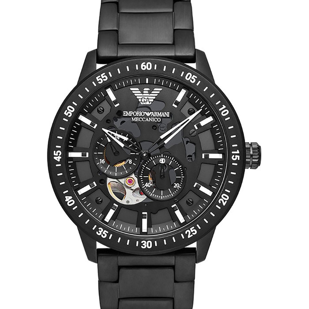 Emporio Armani Automatic Black Stainless Steel Mario Watch - AR60054 ...