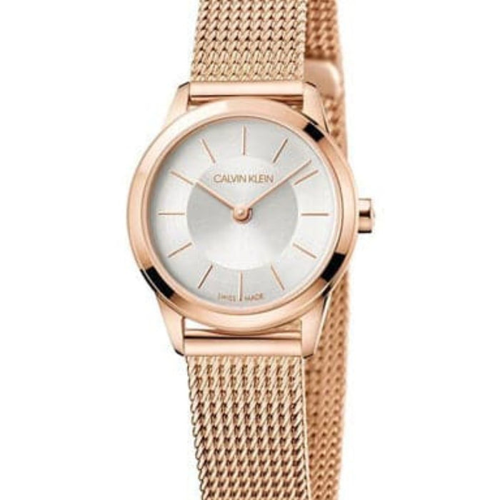 Calvin Klein Rise Rose Gold Mesh Watch - K3m23626 - Authentic