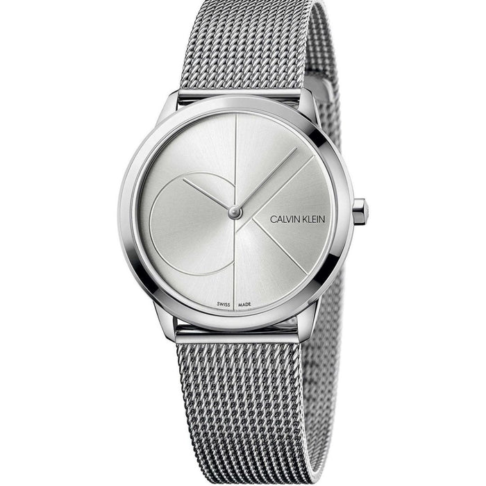 Calvin Klein Minimal Mesh Watch – Silver Dial - k3m2212z - Authentic