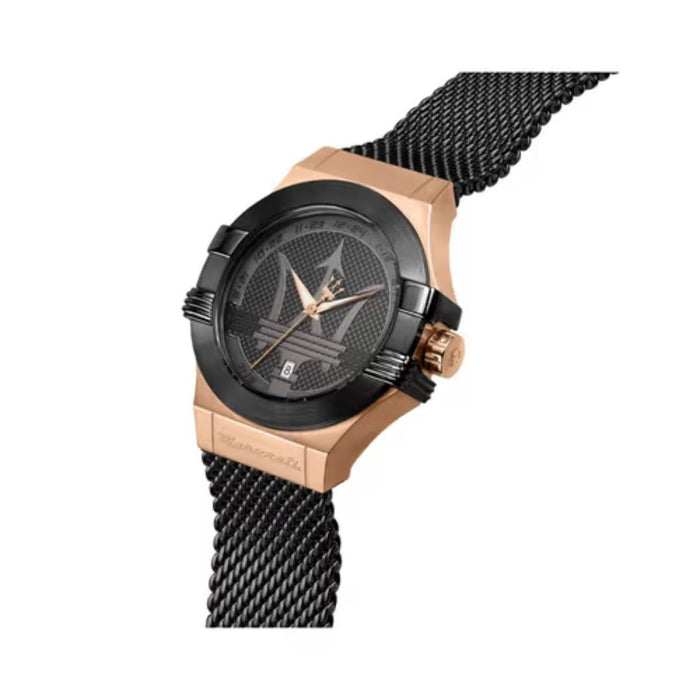 Maserati Potenza Rose Gold and Black R8853108010. - Authentic