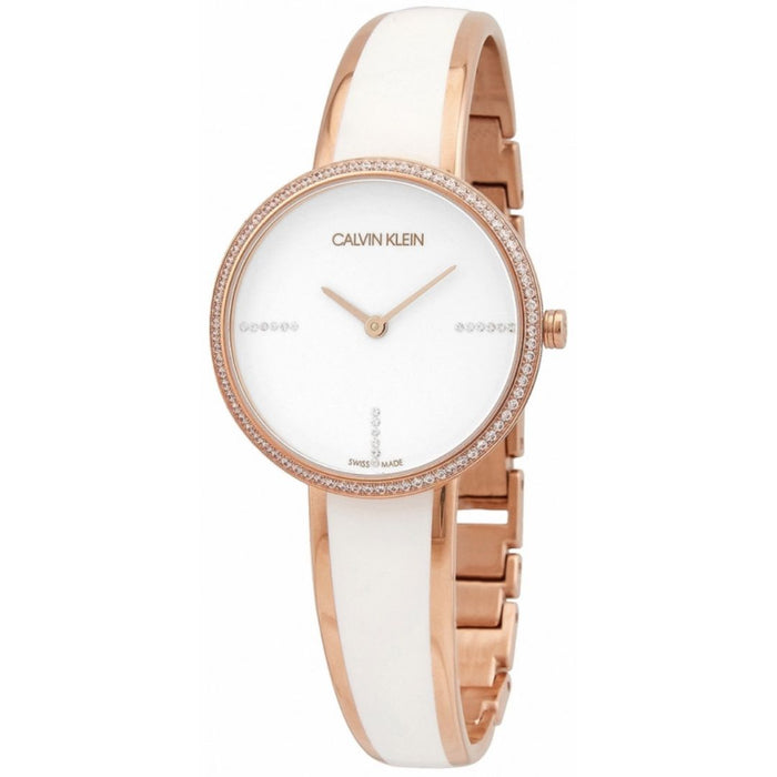 Calvin Klein Seduce White Rose Gold Women's Watch - k4e2nx1t - Authentic