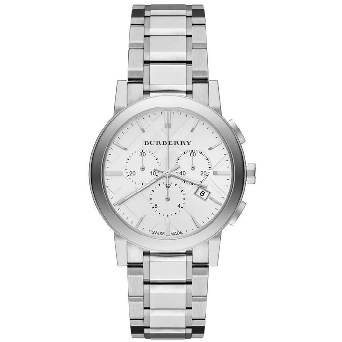 Burberry Stainless Steel White Chronograph Men's Watch - BU9750 - Authentic