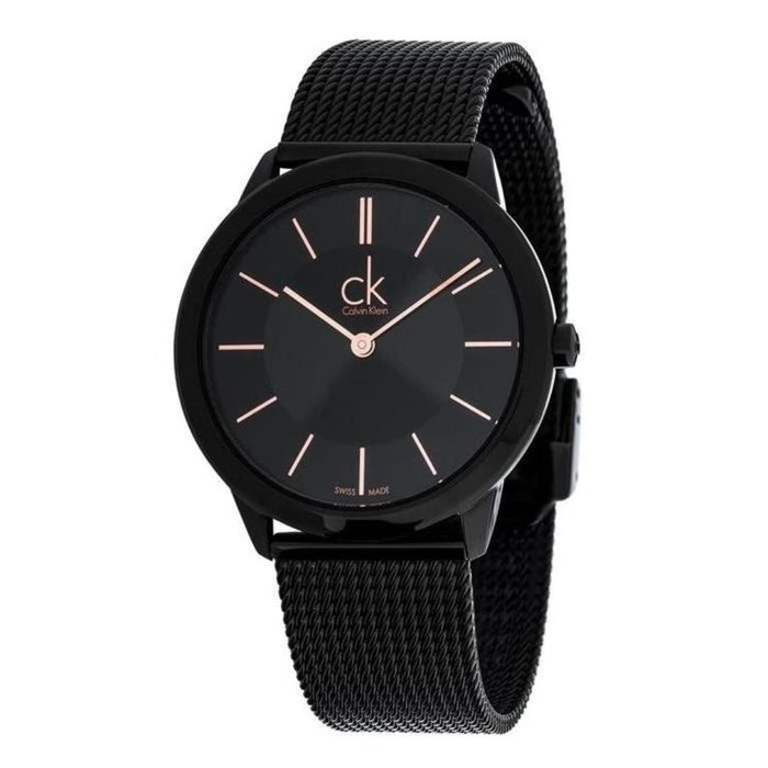 Calvin Klein Minimal Black Mesh Watch - K3m23421 - Authentic