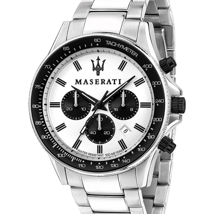 Maserati Successo Chronograph Silver & Black - R8873640003 - Authentic