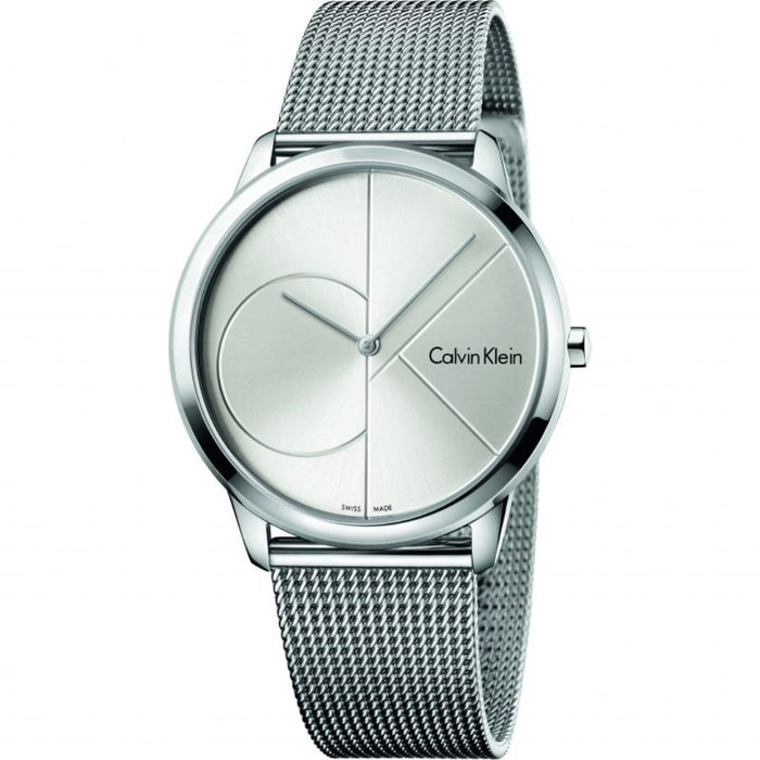 Calvin Klein Minimal Silver Mesh Watch - K3m2112z - Authentic