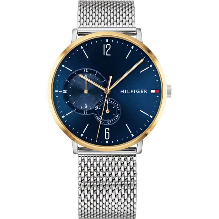 Tommy Hilfiger Sullivan Multifunction Watch – Blue Dial with Gold Bezel - 1791505 - Authentic