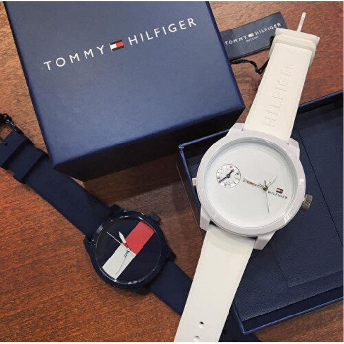 Tommy Hilfiger White Dual-Time Minimalist Watch - 1791324 - Authentic