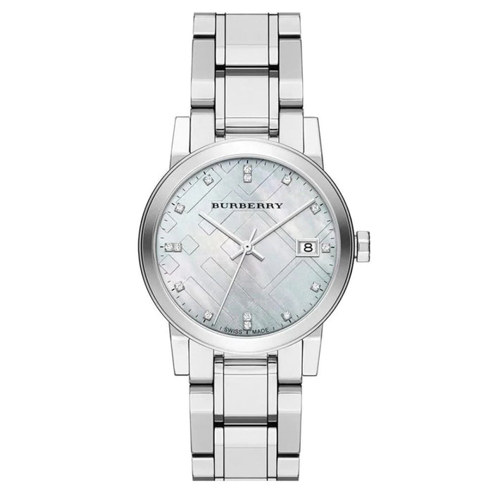 Burberry Silver Diamond Dial Women's Watch - BU9125 - Authentic