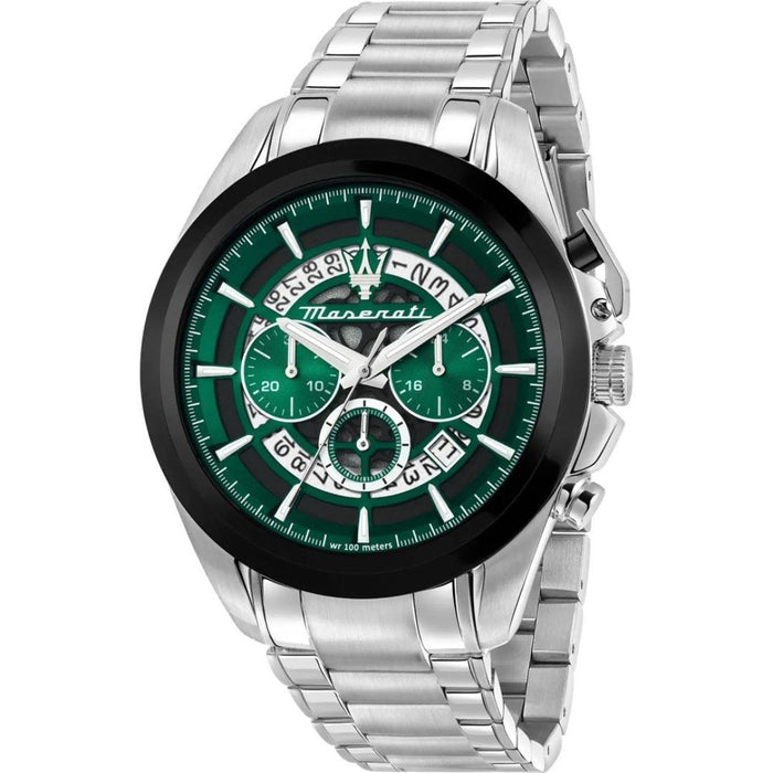 Maserati Velocita Chronograph Green Dial Watch - R8873612060 - Authentic