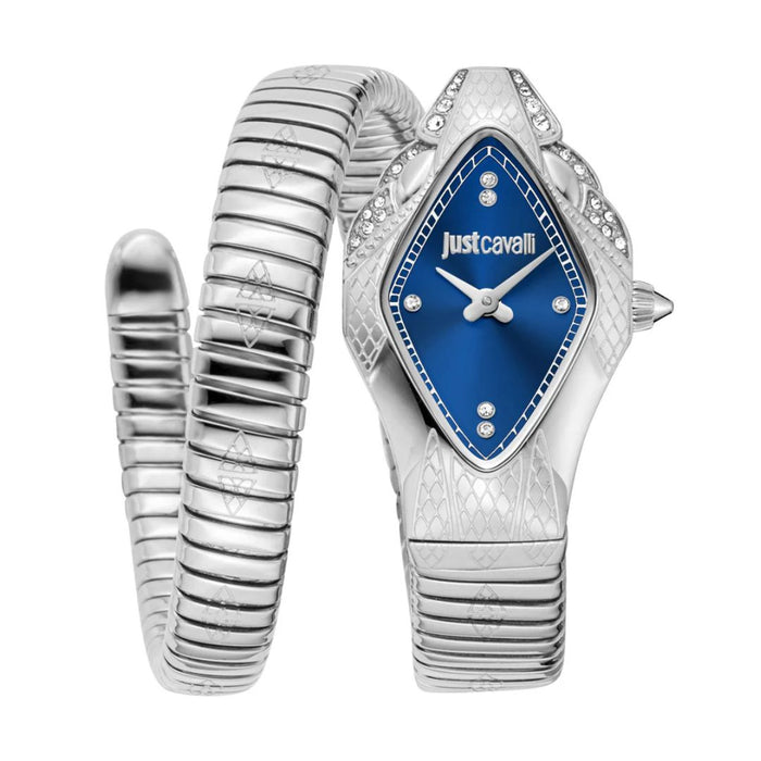 Just Cavalli Women's Ferocious Blue Dial Watch - JC1L306M0015 - Authentic (S)